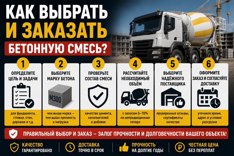 Как выбрать и заказать бетонную смесь