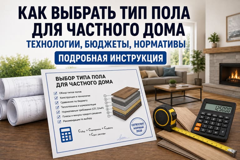 Как выбрать тип пола для частного дома технологии, бюджеты, нормативы