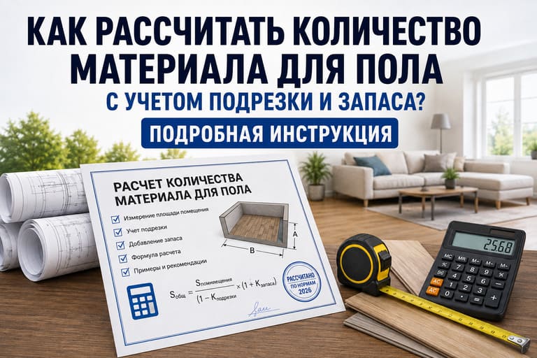 Рассчитать количество материала для пола, формулы и калькулятор
