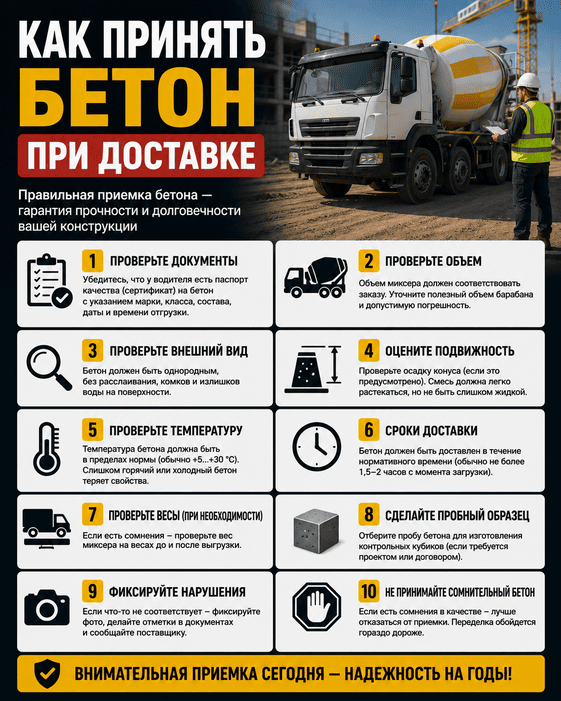 Ошибки при заказе бетона