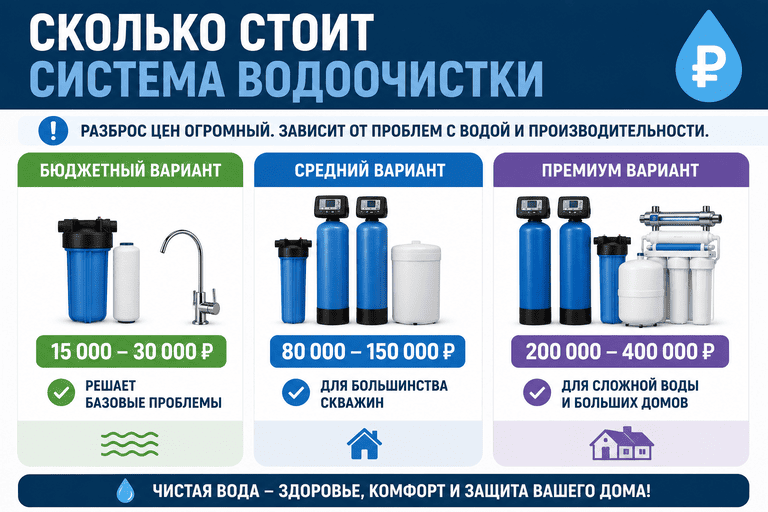 Сколько стоит система водоочистки